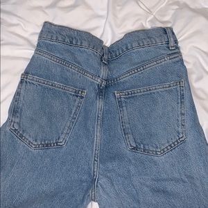 zara high waisted straight leg jeans